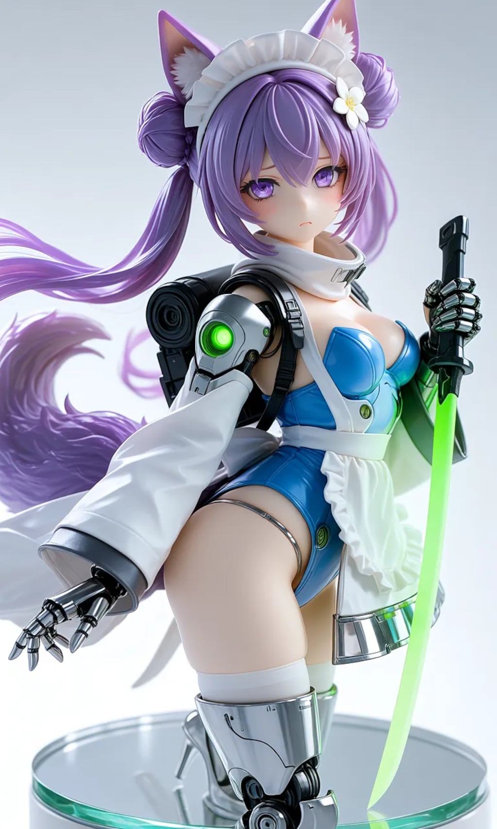 異世界制服少女達　メカ娘　メイド神狐娘　アクリルドールフィギュア