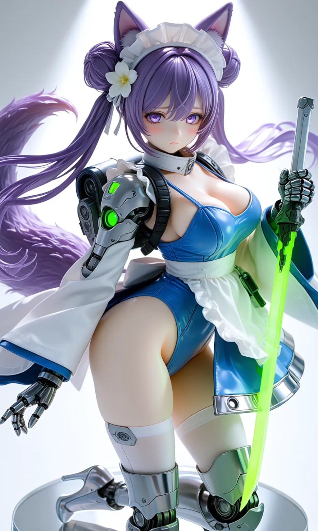 異世界制服少女達　メカ娘　メイド神狐娘　アクリルドールフィギュア