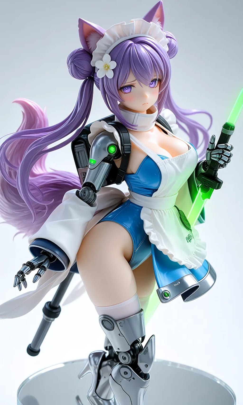 異世界制服少女達　メカ娘　メイド神狐娘　アクリルドールフィギュア