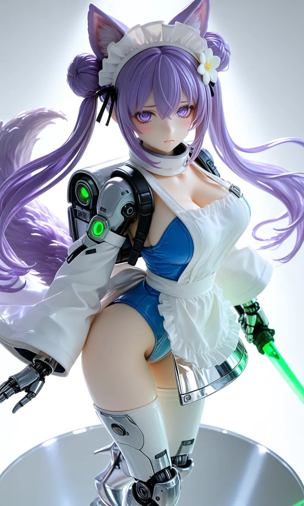 異世界制服少女達　メカ娘　メイド神狐娘　アクリルドールフィギュア