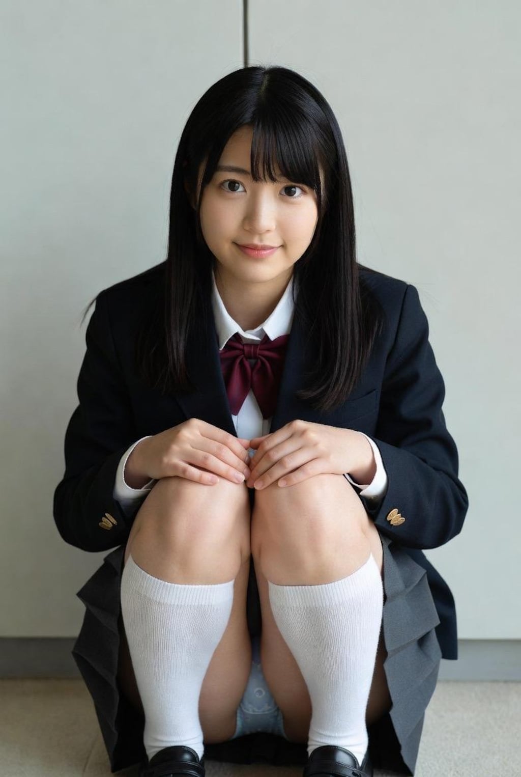 しゃがみパンチラ