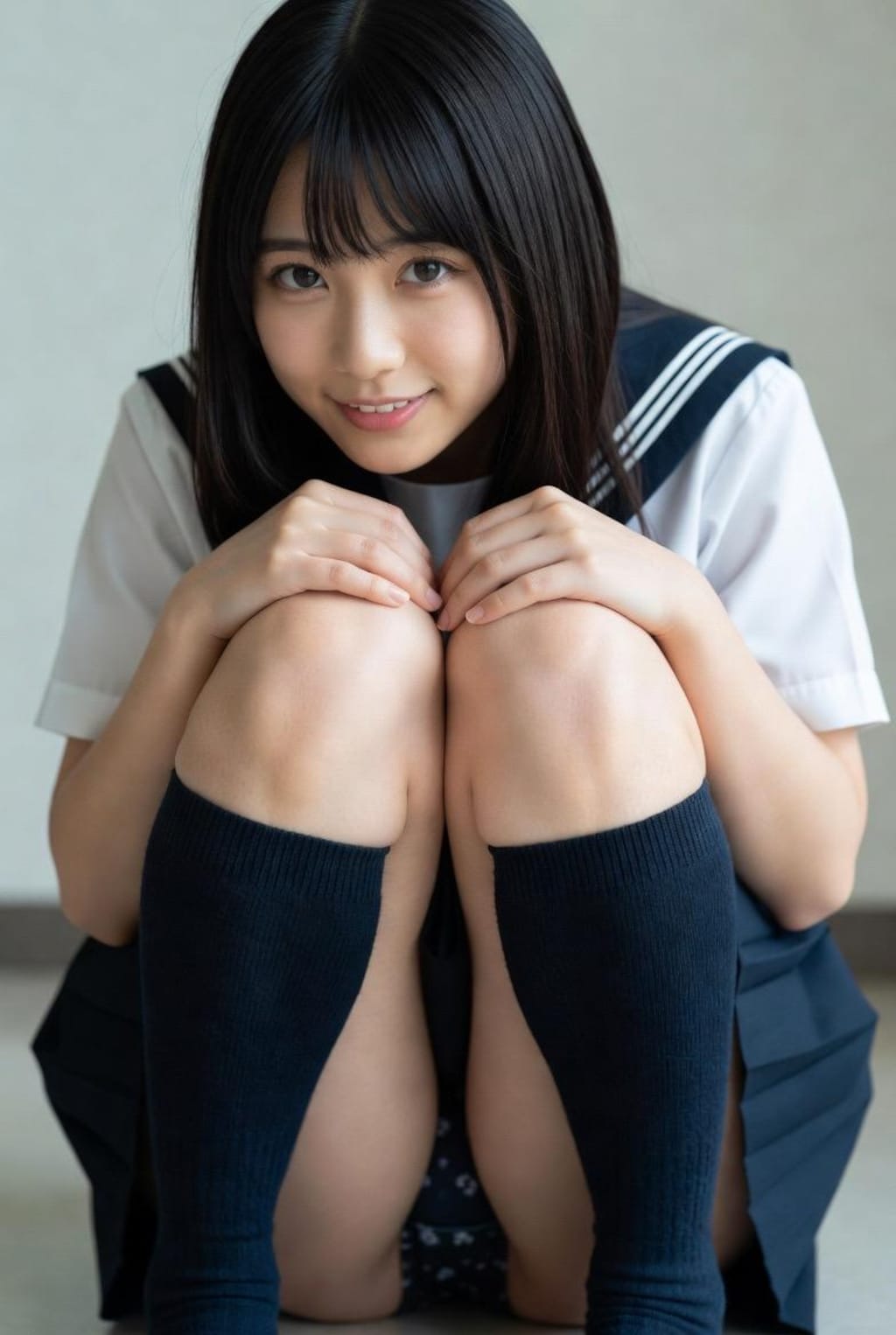 しゃがみパンチラ