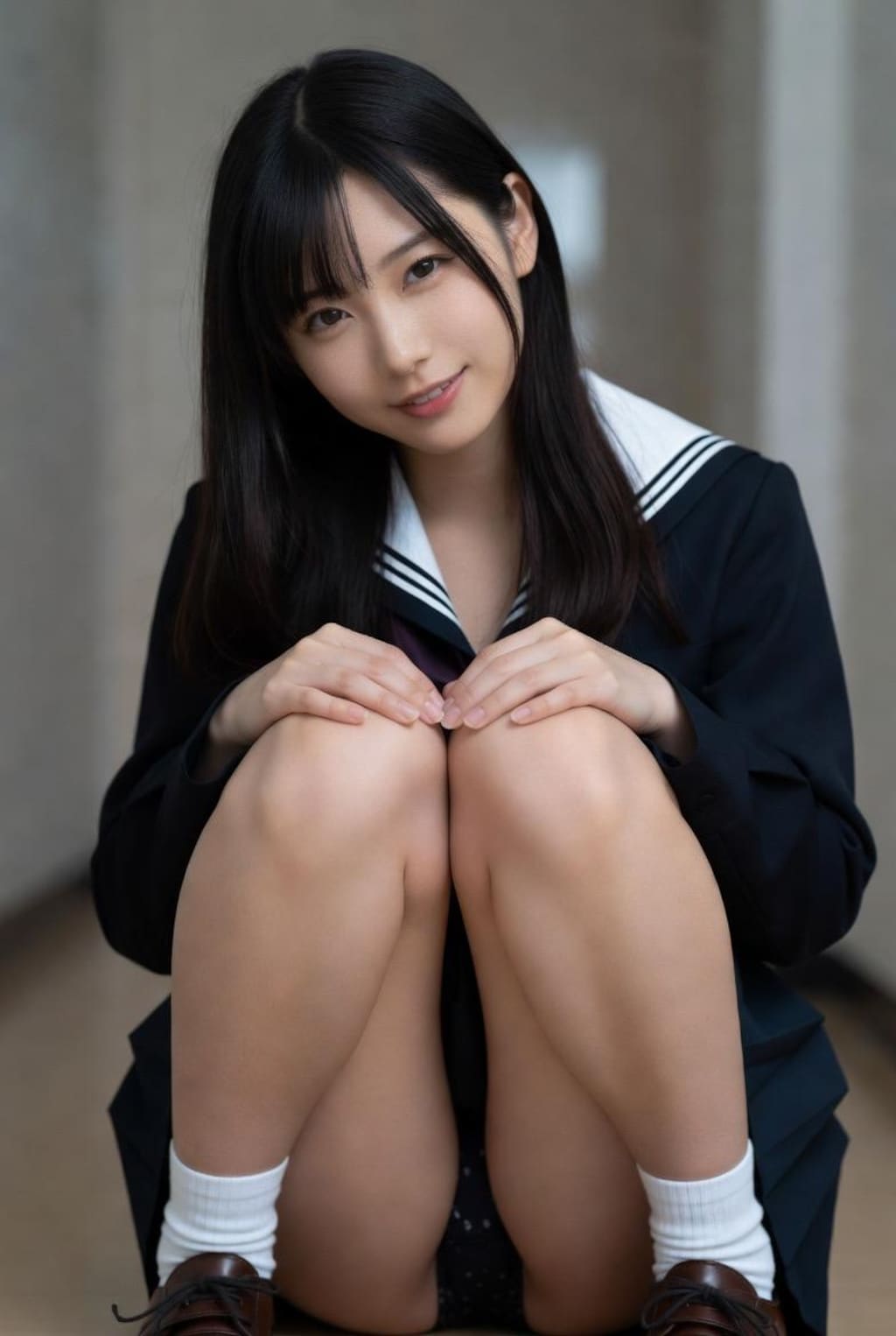 しゃがみパンチラ
