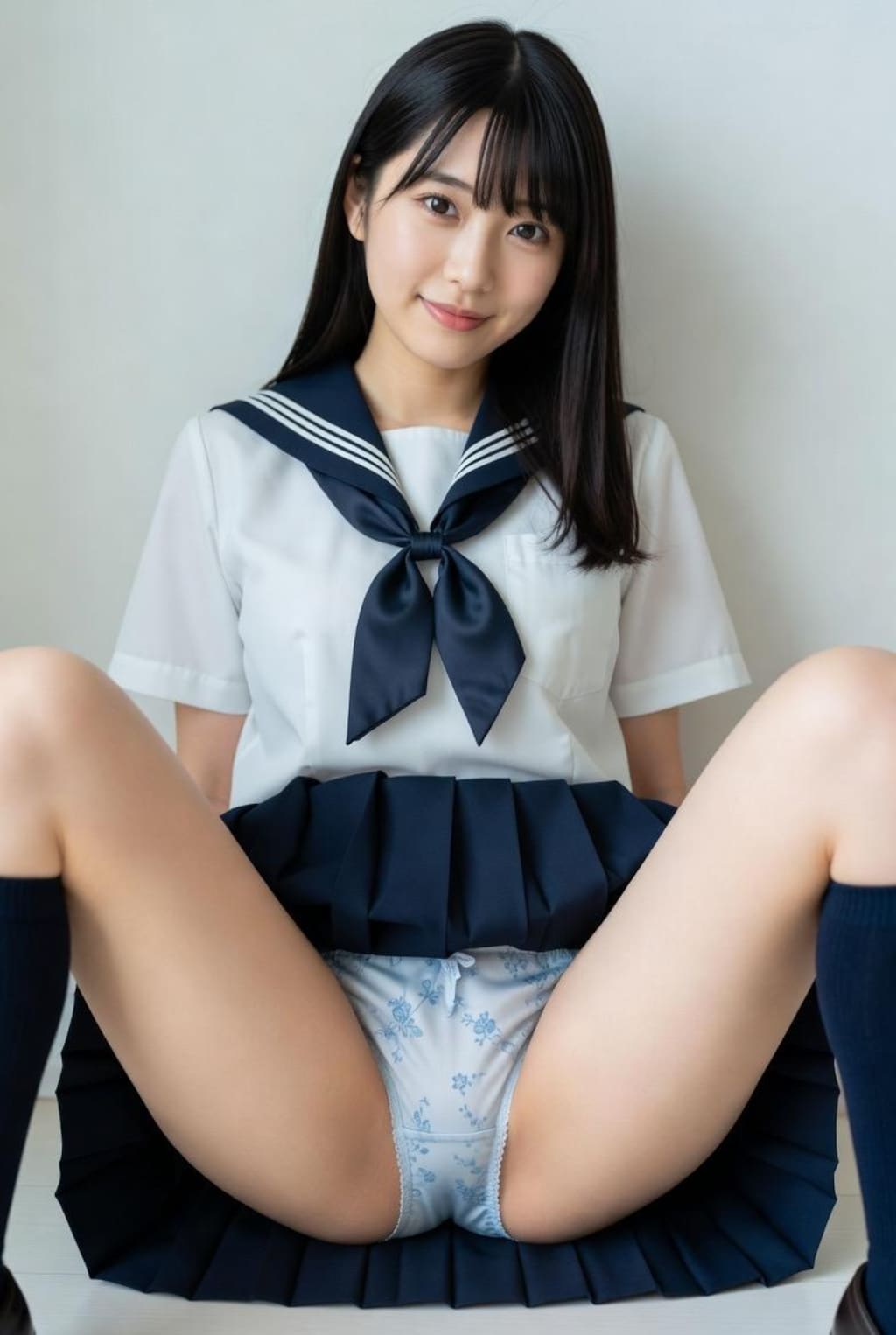 しゃがみパンチラ