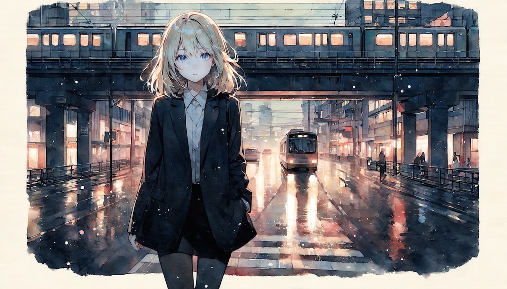 黒服女子