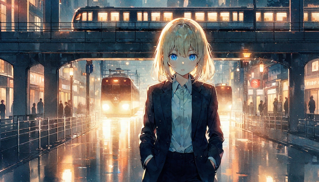 黒服女子
