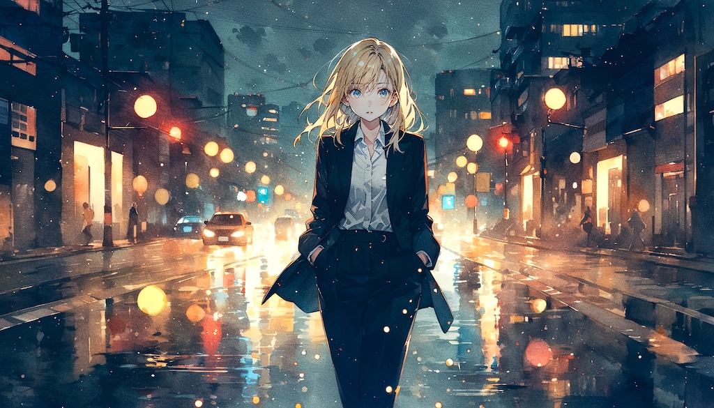 黒服女子