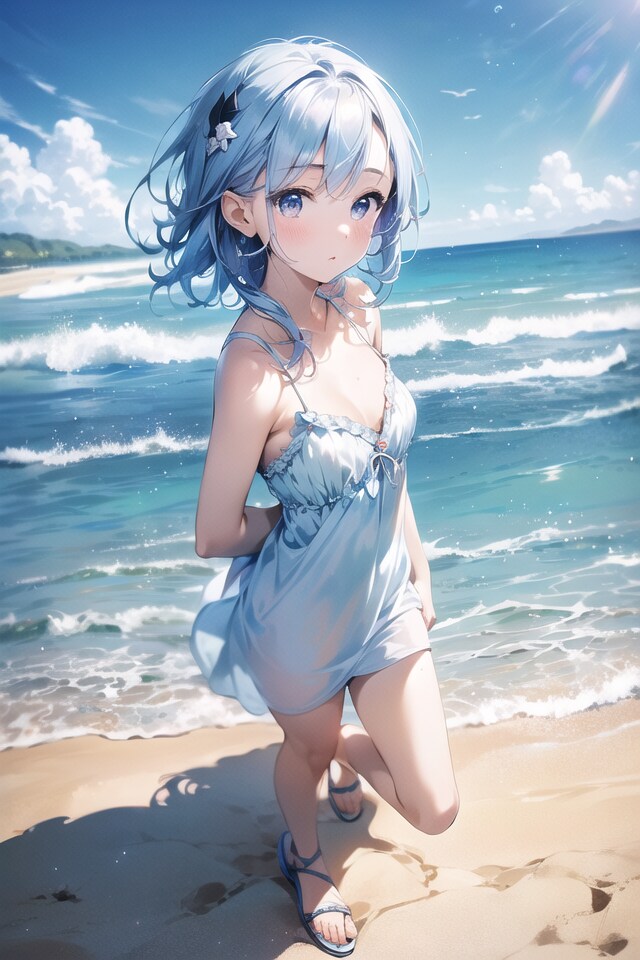 青ドレス