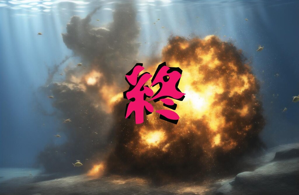 グランゼン沿岸に襲いかかる深海の魔獣を潜水大弩弓で迎え撃とうとして討死するタケダ・シンゲン