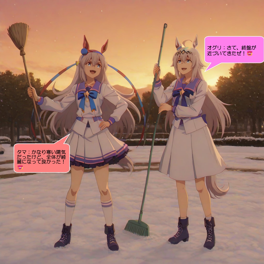 オグリとタマ、和泉山脈周辺の公園で清掃活動をする