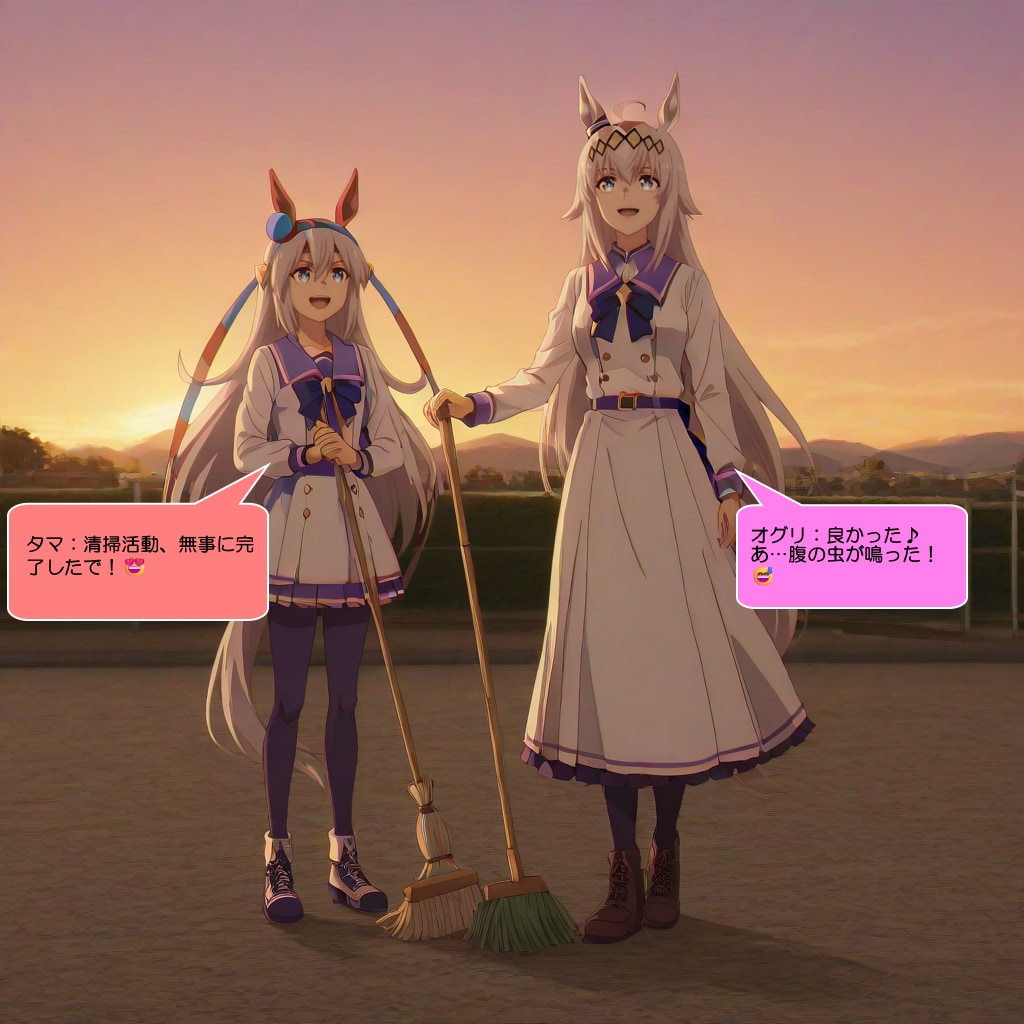 オグリとタマ、和泉山脈周辺の公園で清掃活動をする