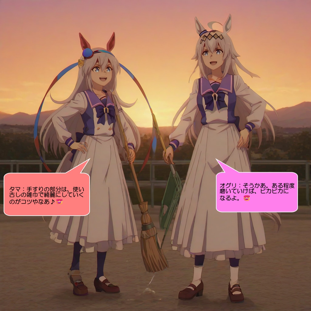 オグリとタマ、和泉山脈周辺の公園で清掃活動をする