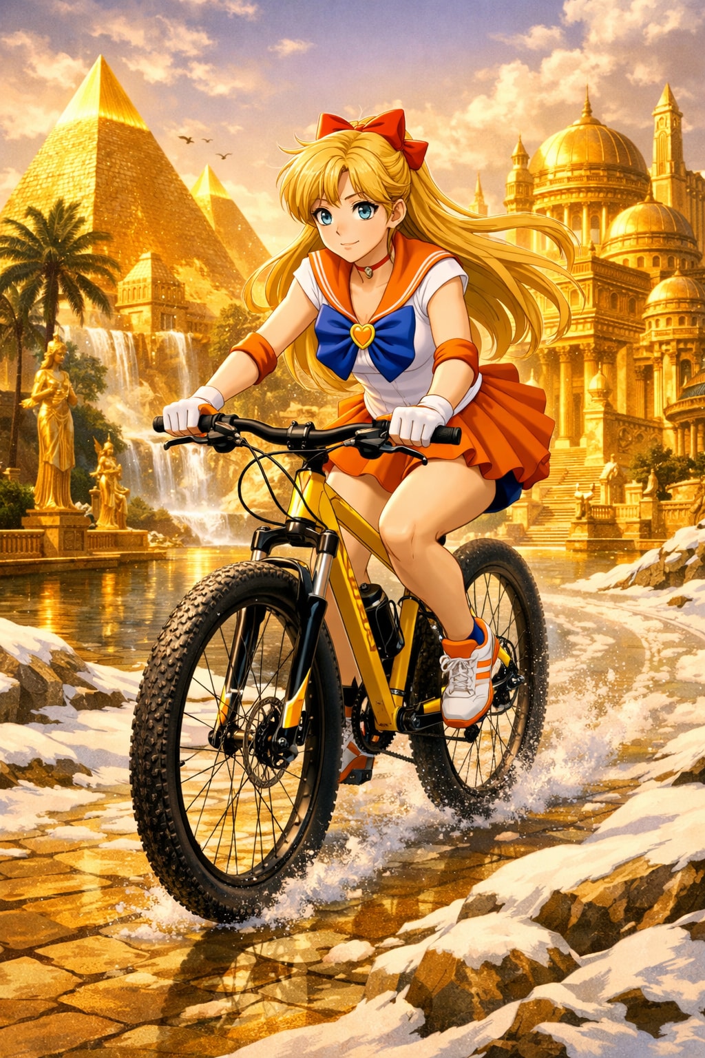 自転車に乗るセー〇ー戦士_Copilot