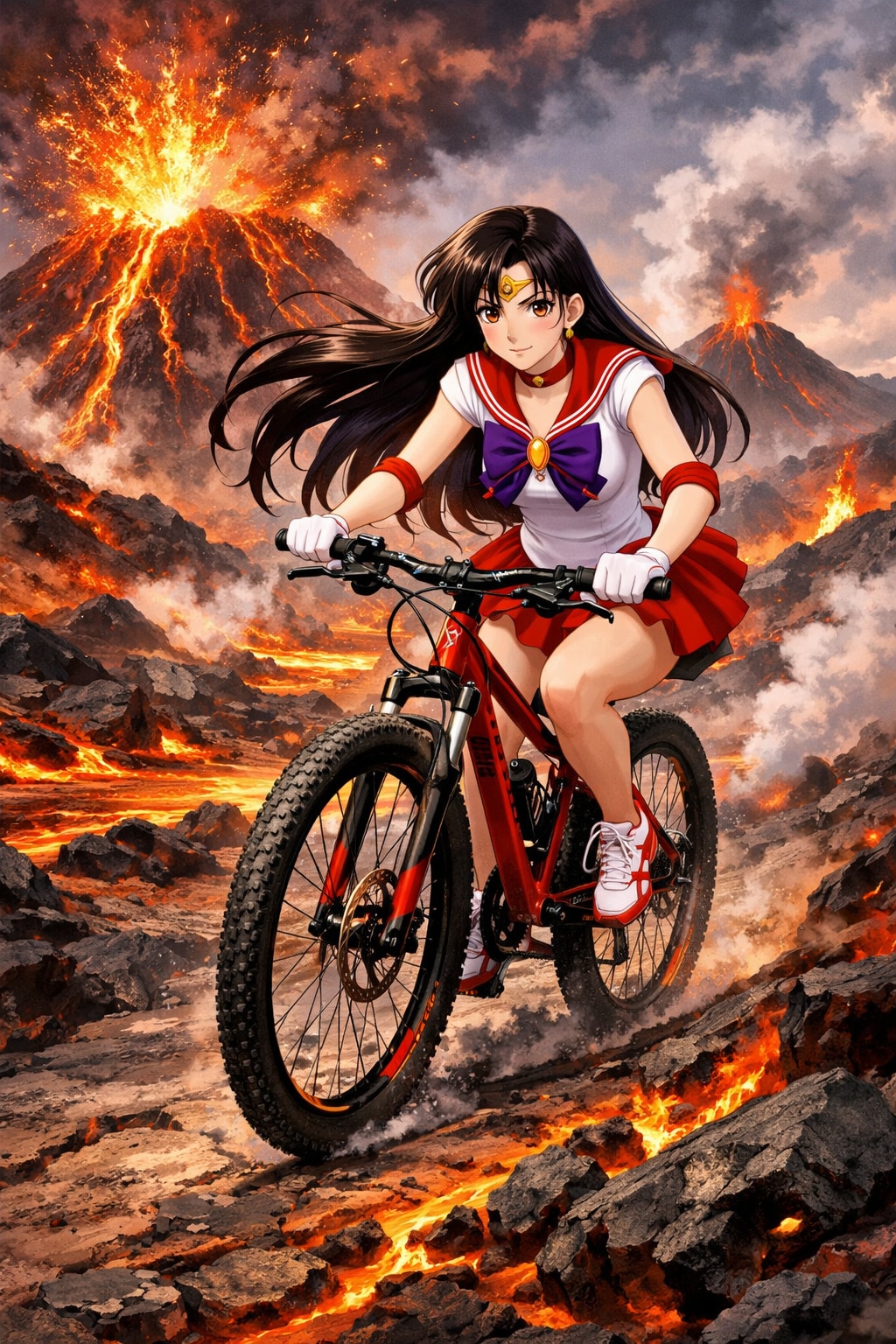 自転車に乗るセー〇ー戦士_Copilot