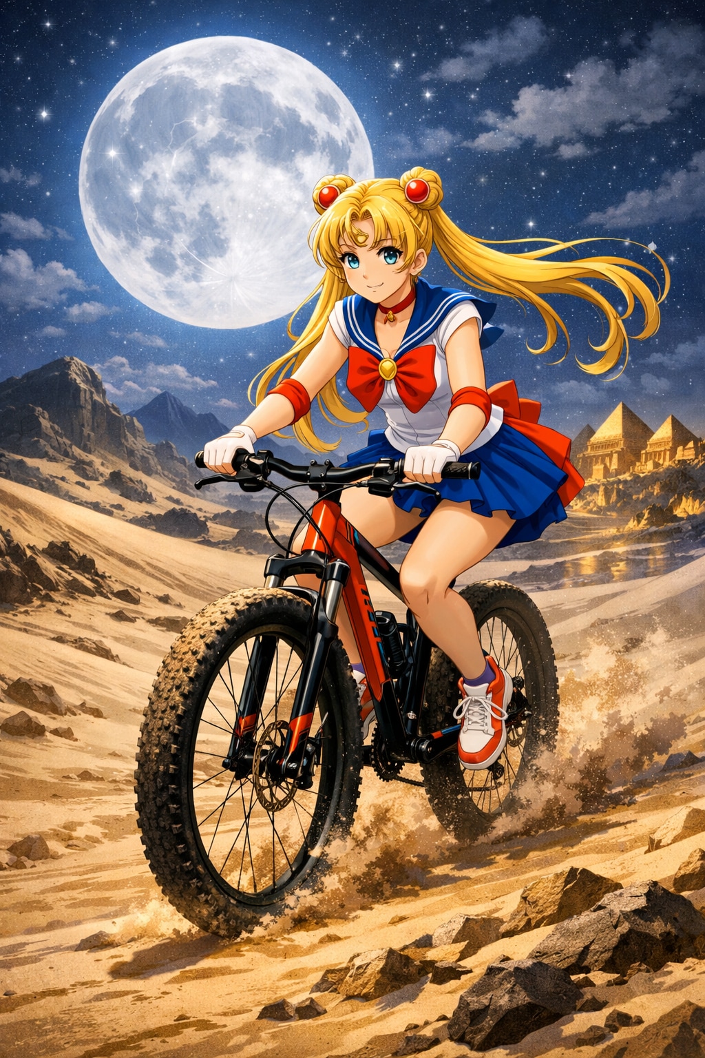 自転車に乗るセー〇ー戦士_Copilot