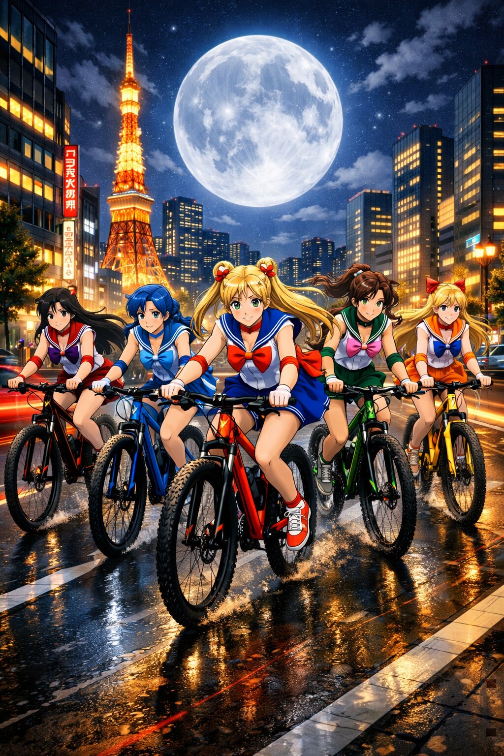 自転車に乗るセー〇ー戦士_Copilot | の人気AIイラスト・グラビア