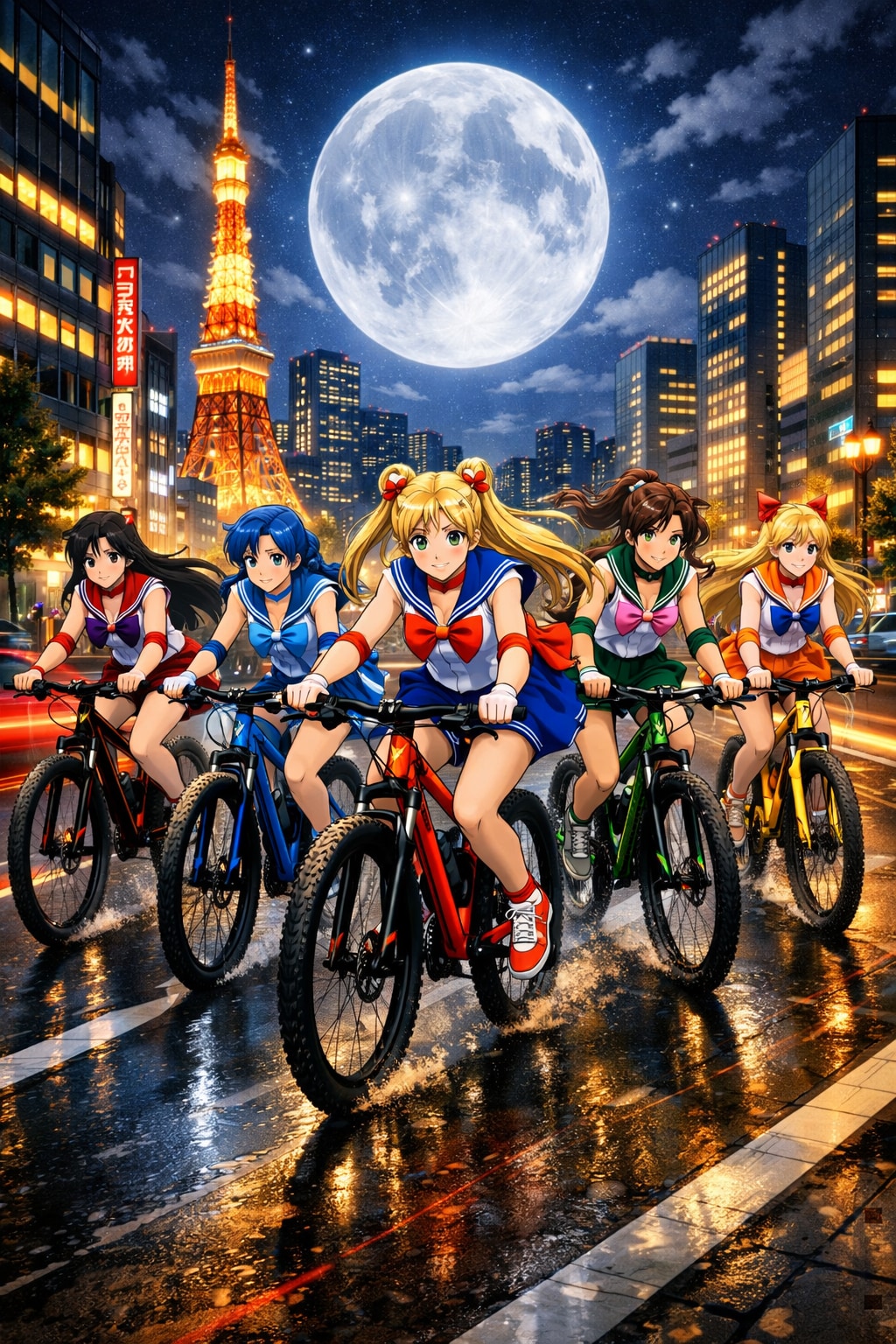 自転車に乗るセー〇ー戦士_Copilot