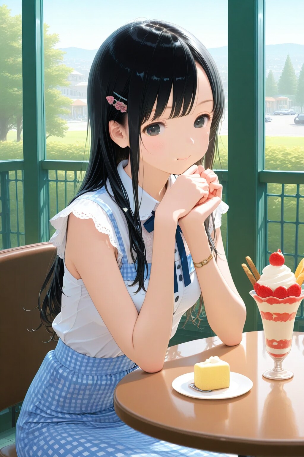 パフェを食べる三女ちゃん☃️✨