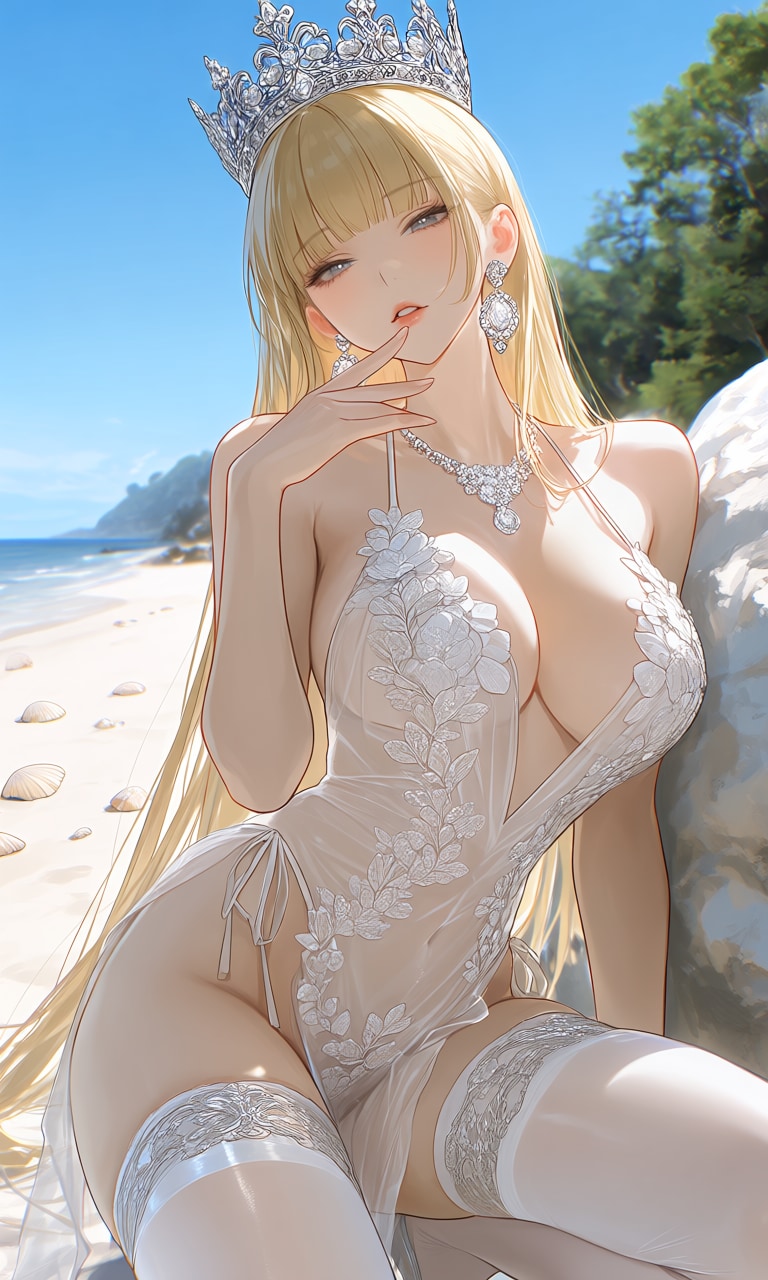 姫様とプライベートビーチで…