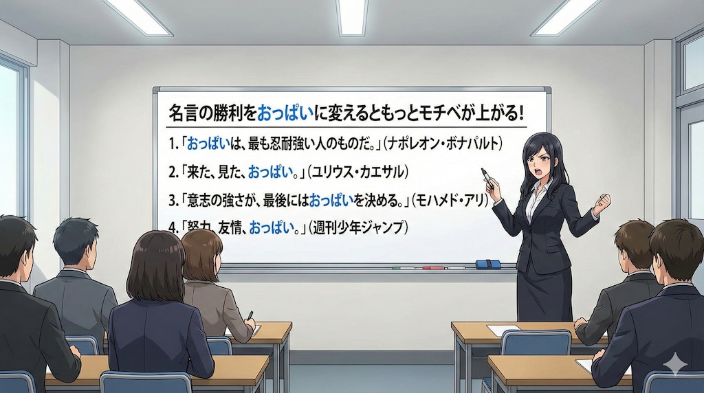 名言を「おっぱい」に変えると気持ちがラクになる。
