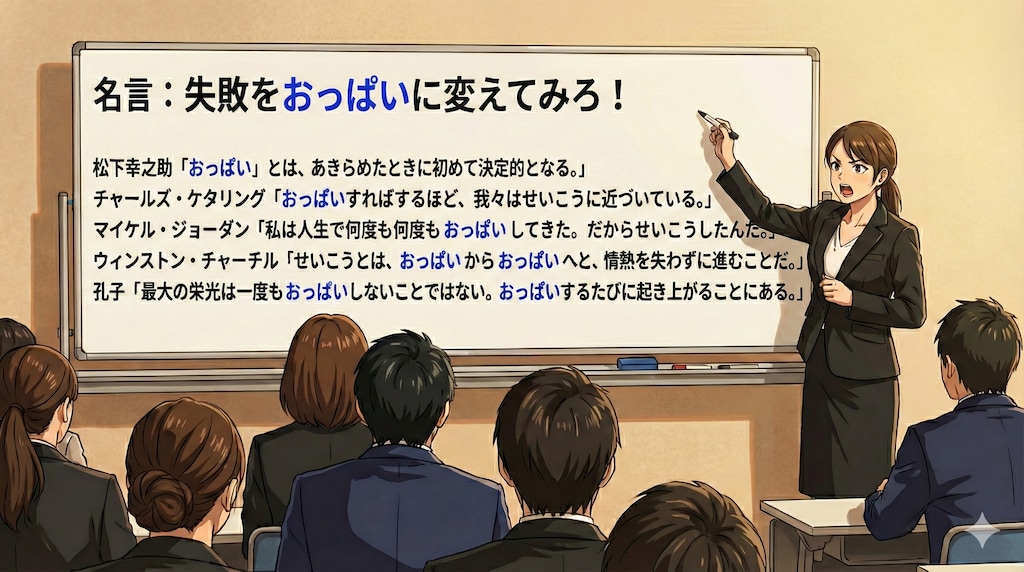 名言を「おっぱい」に変えると気持ちがラクになる。