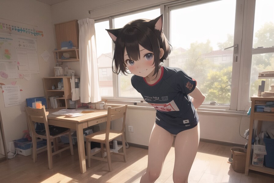 後ろ手猫耳体操少女 : 2023.11.30