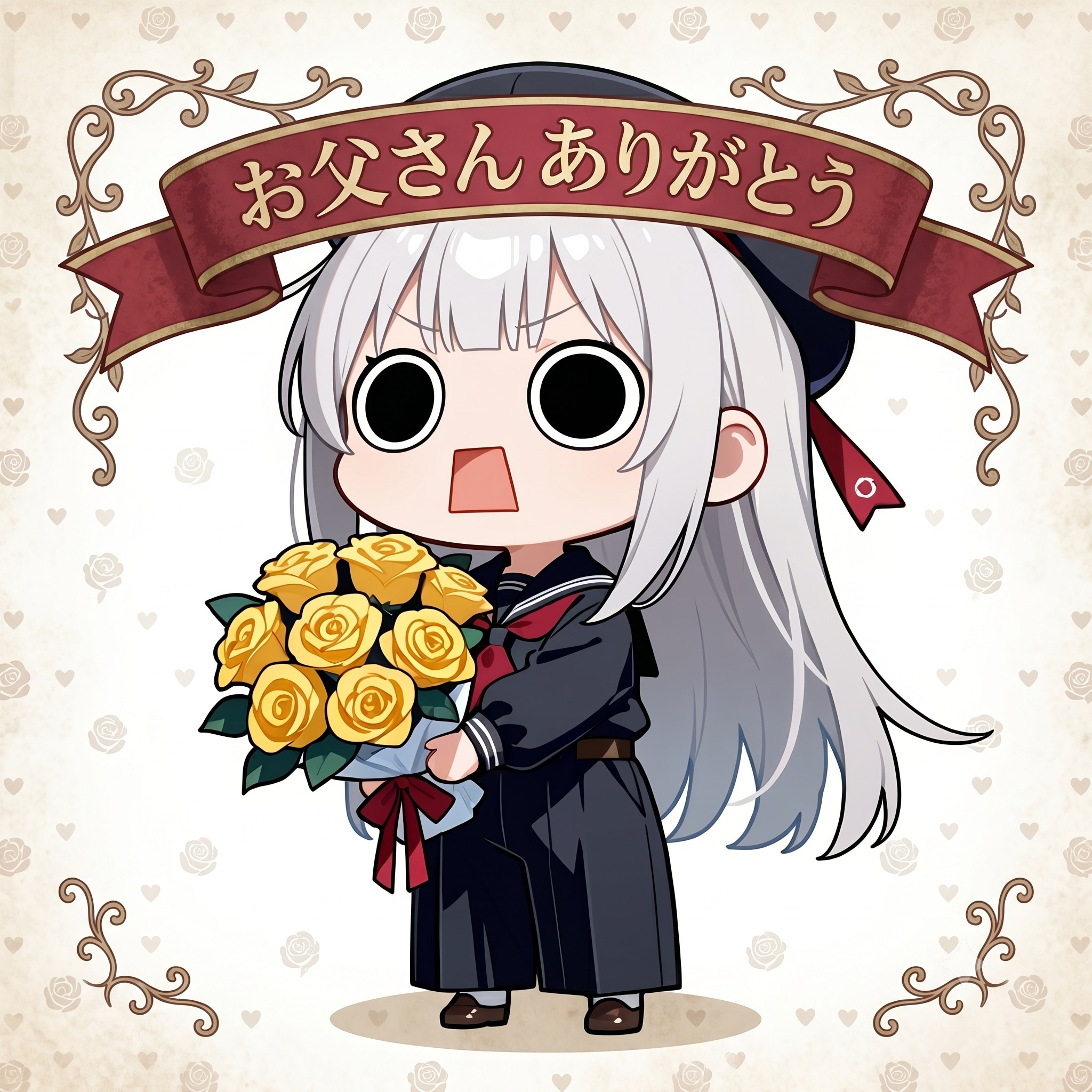 父の日に黄色い薔薇を贈るえらいこっちゃ嬢