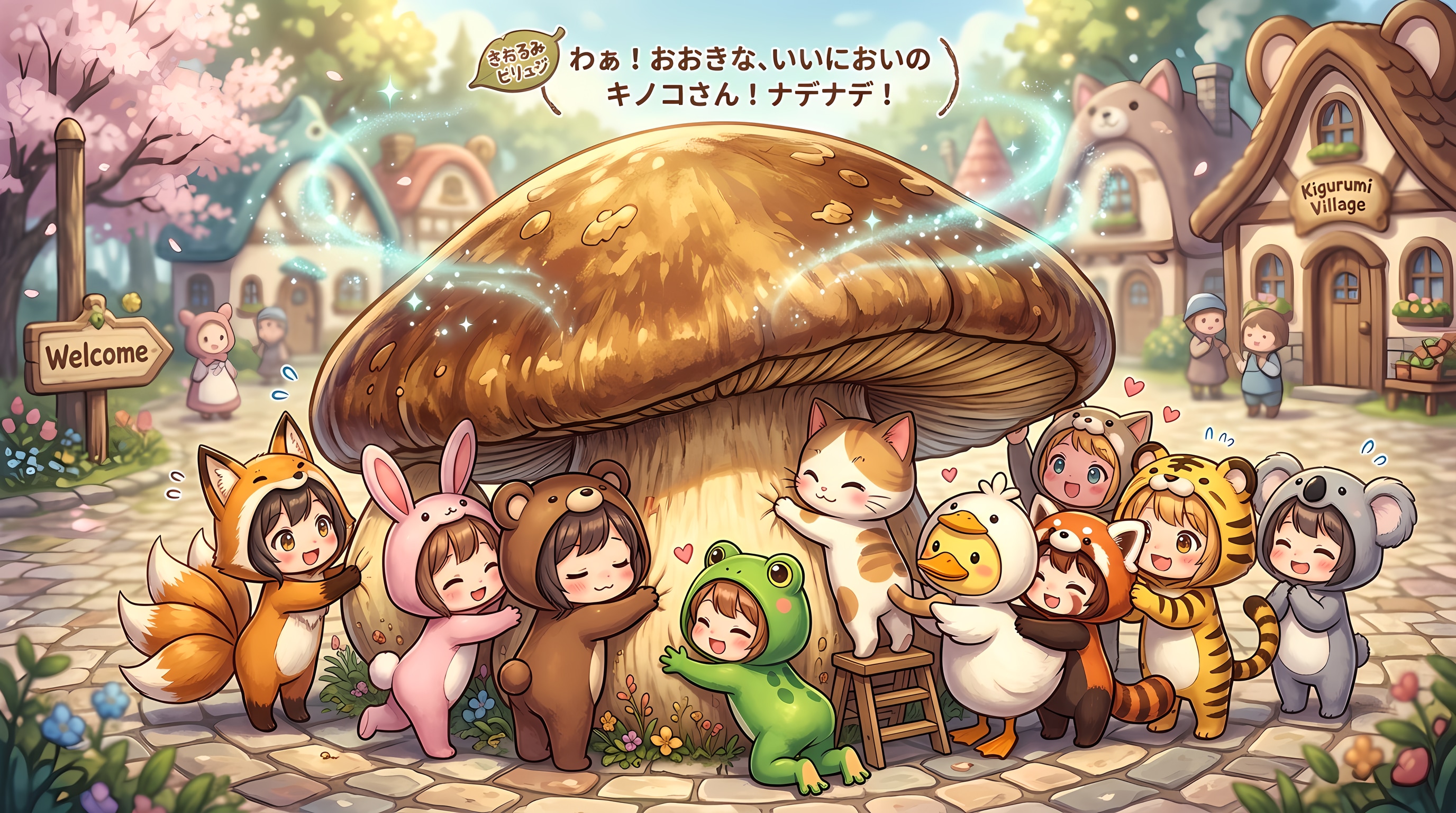 【なでる２】大きなキノコが生えてきたのでナデナデしてあげた。 | の人気AIイラスト・グラビア