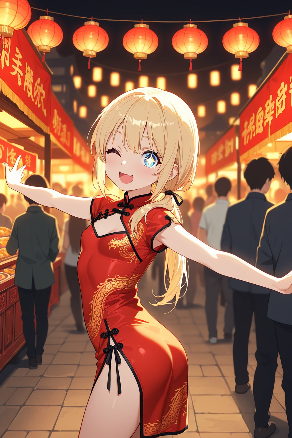 チャイナ服でお出かけ