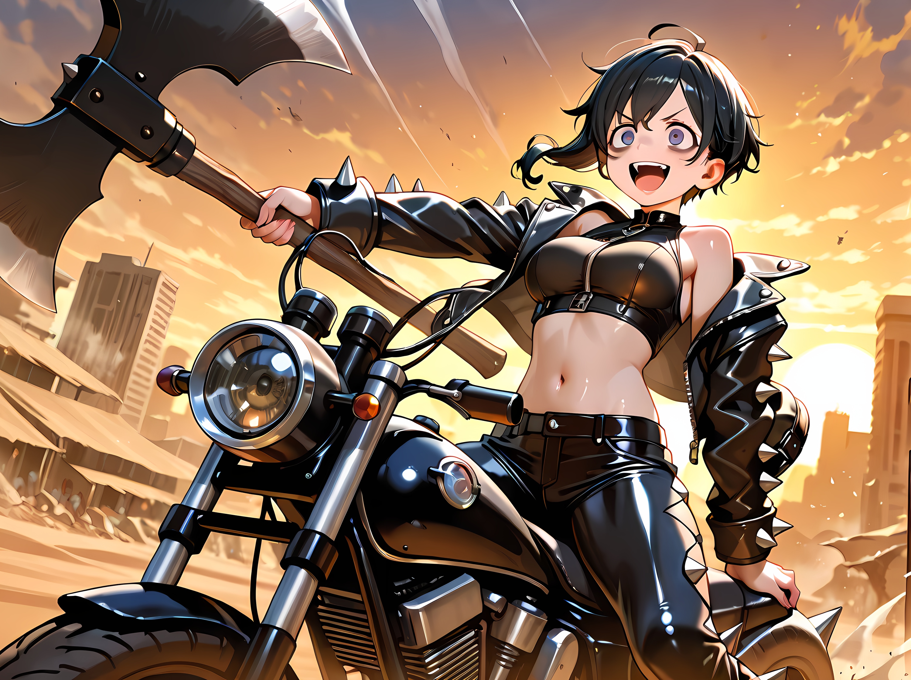 バイク女子🏍 | の人気AIイラスト・グラビア