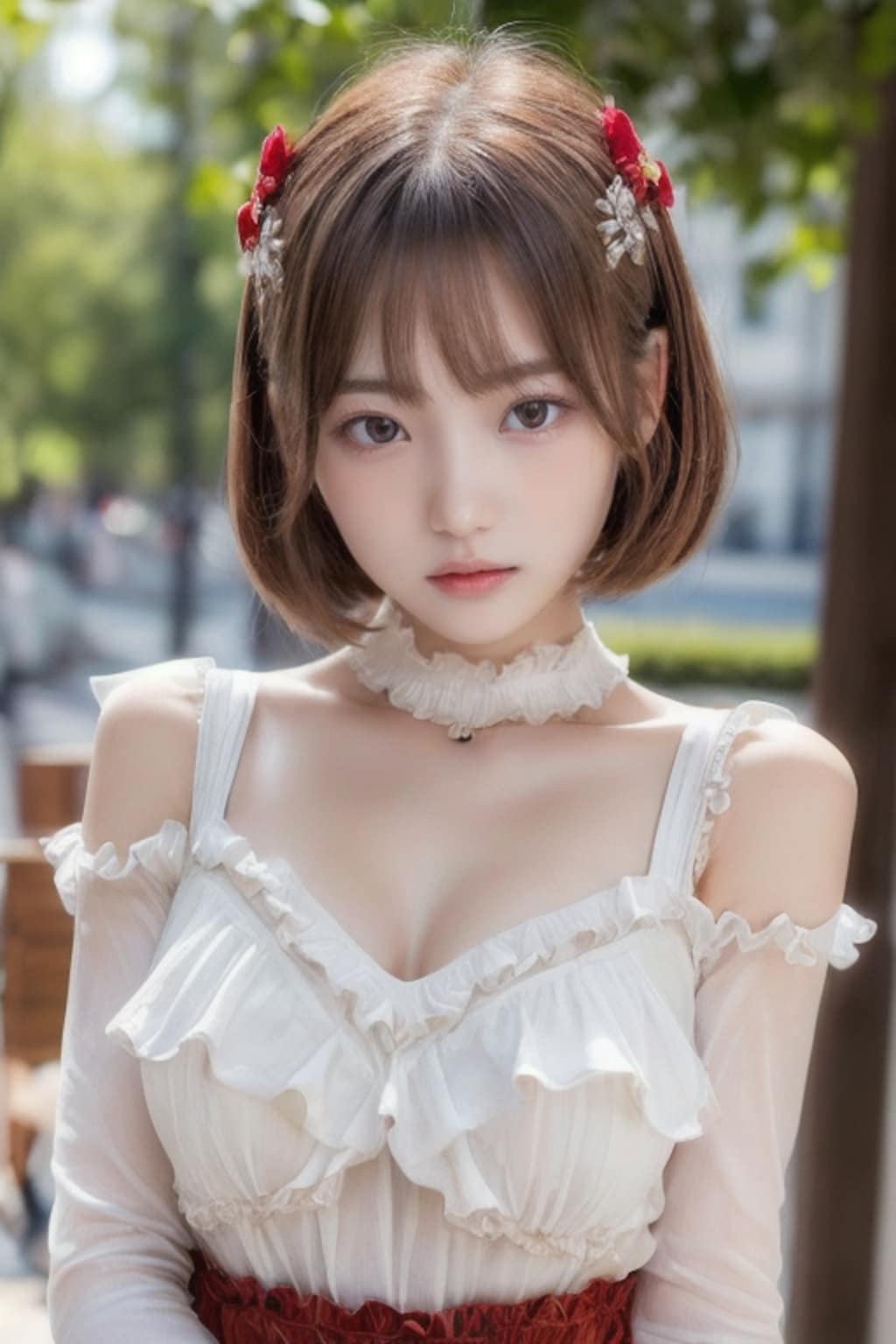 カフェテラスの看板娘