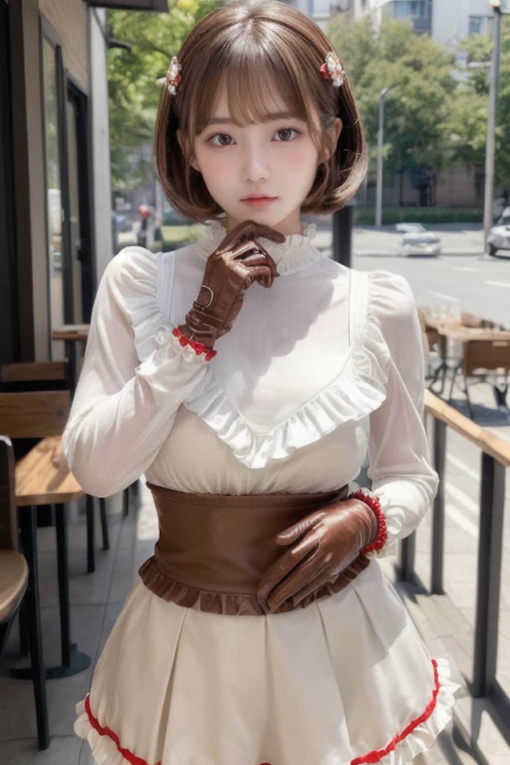 カフェテラスの看板娘