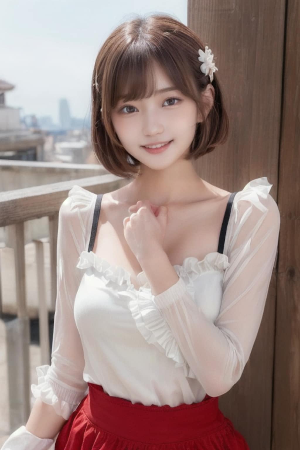 カフェテラスの看板娘