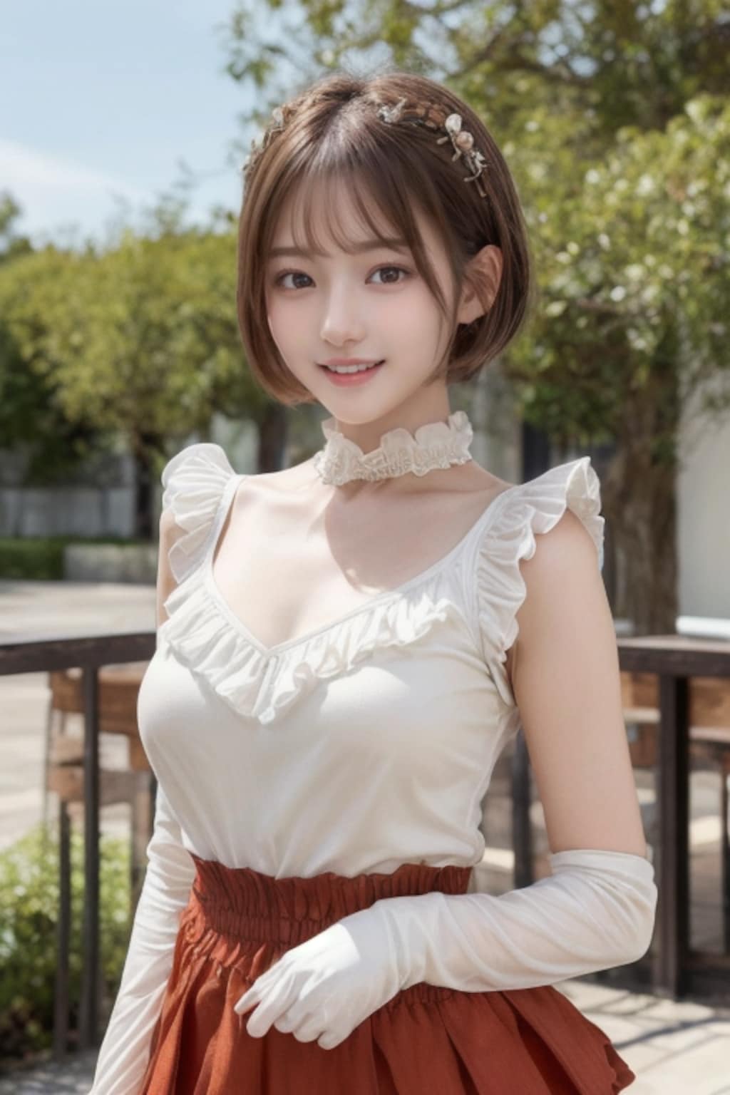 カフェテラスの看板娘