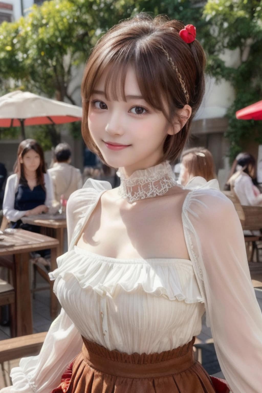 カフェテラスの看板娘