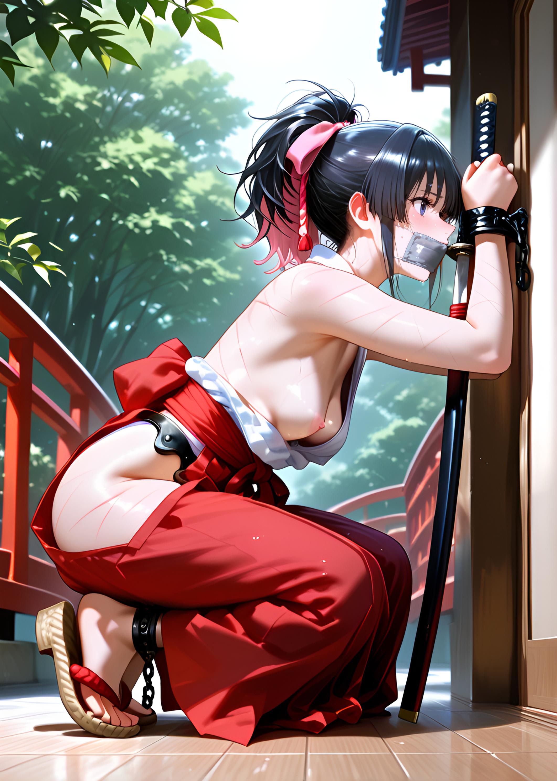 夢乃春樹（YumenoHaruki）　刀剣　拘束