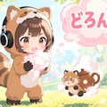 ヘッドフォンを付けたタヌキ娘が変身の練習💦２ 5枚目