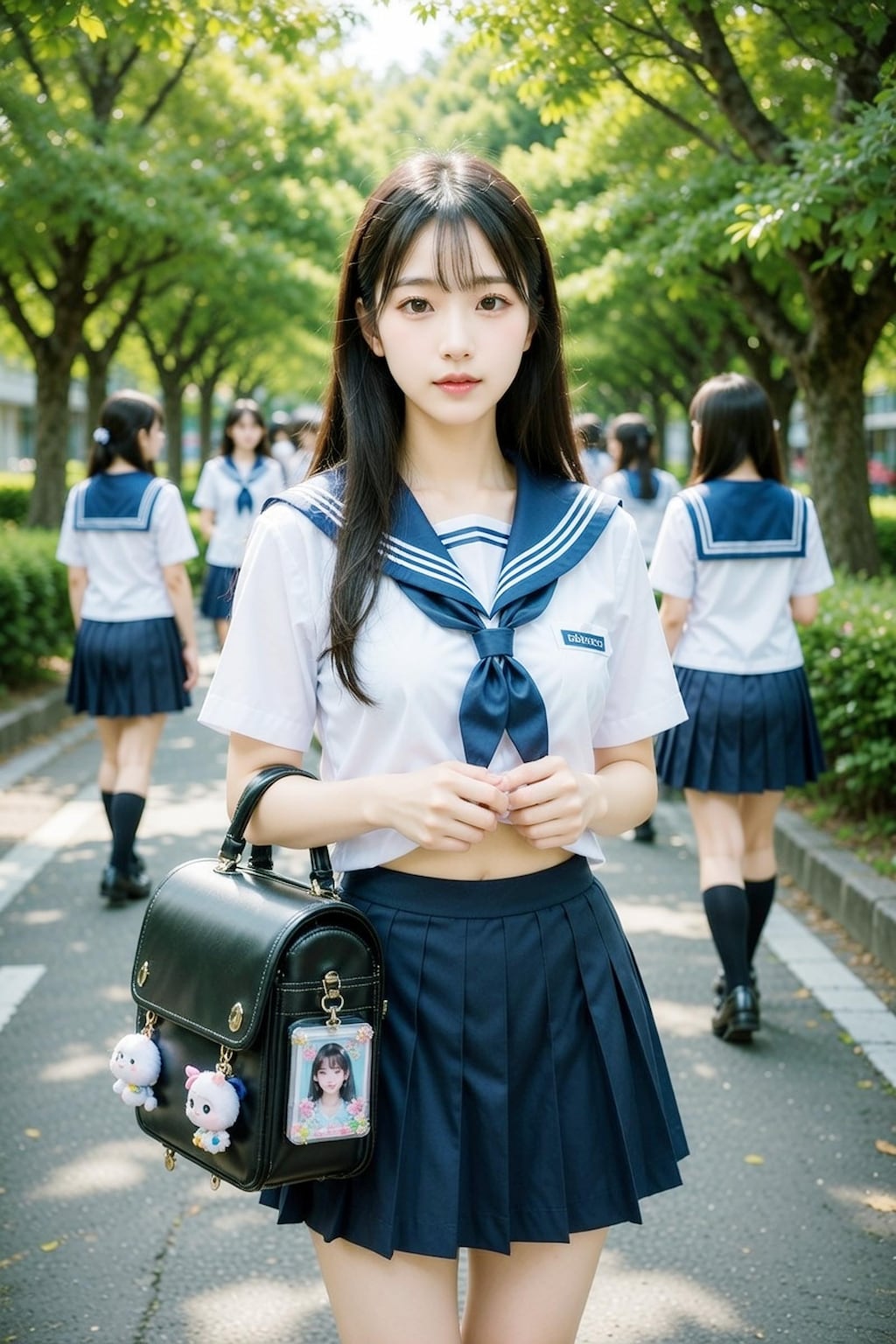 【全年齢版002】廊下から表に出た女子高生シリーズコレクションCO001 Model №001 002 003 004 005