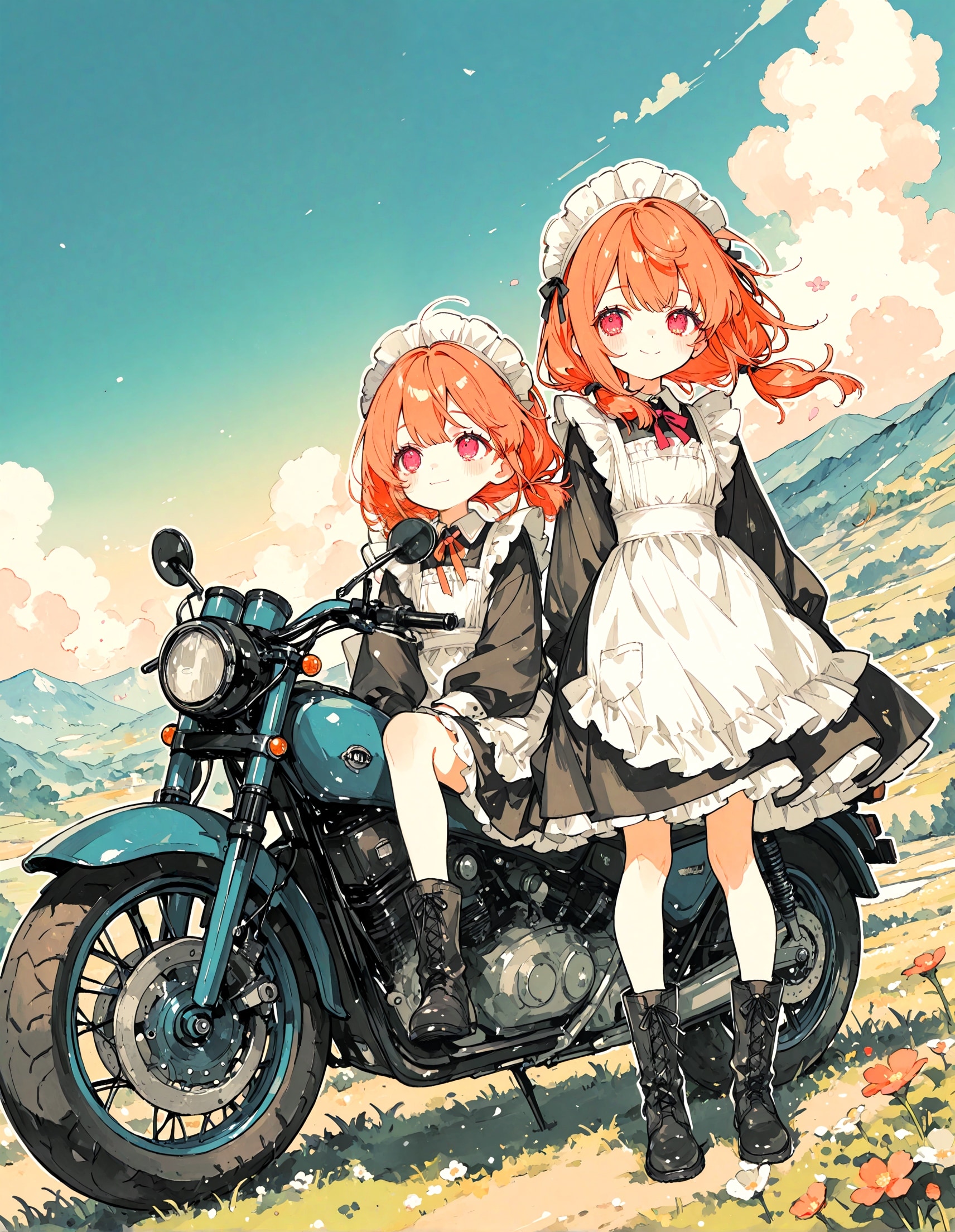 双子メイド少女 | の人気AIイラスト・グラビア