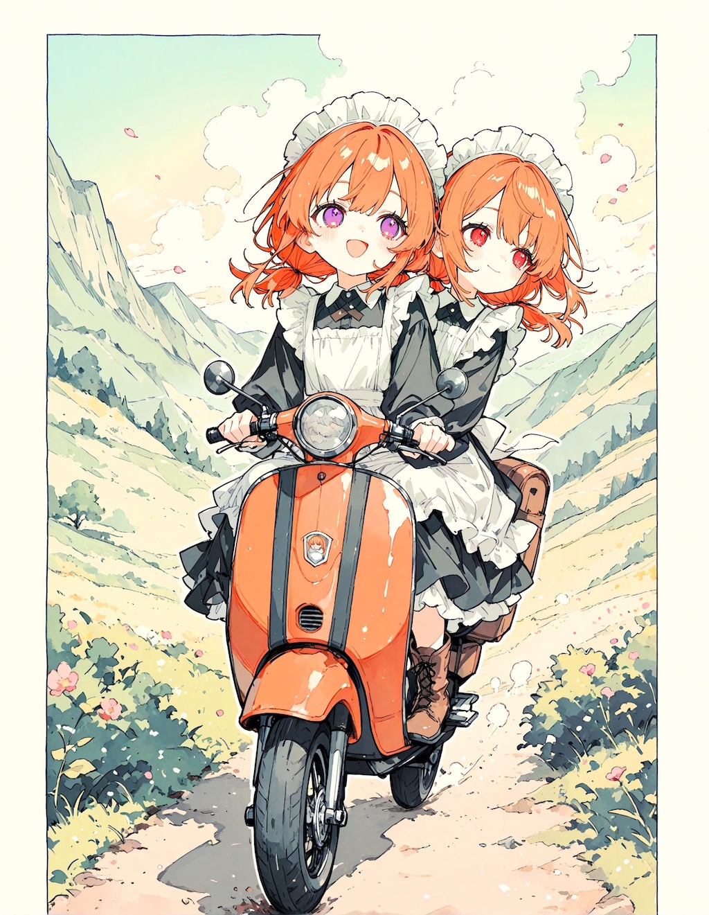 双子メイド少女