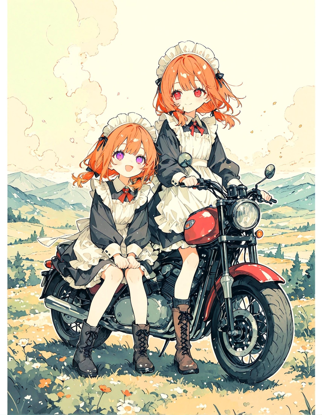 双子メイド少女