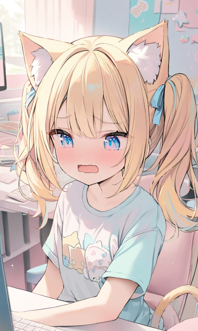 こるり「あ、データが」まや「うおおお、消すなああ」 | の人気AIイラスト・グラビア