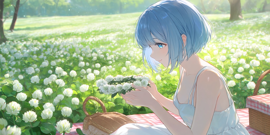 クローバーの花冠