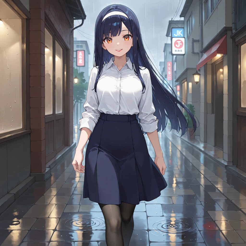 一緒に夏の雨の中に捕まった