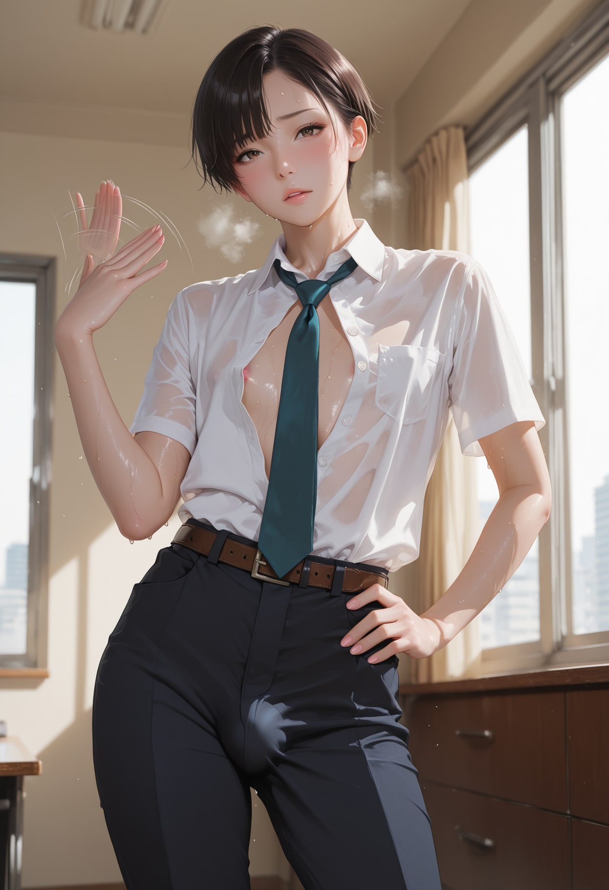 暑いですね、先輩