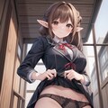 【#エルフ】エルフの美少女が催眠でスカートをたくし上げるだけ②(#aiart/#AI生成/R指定練習) #Shorts 5枚目