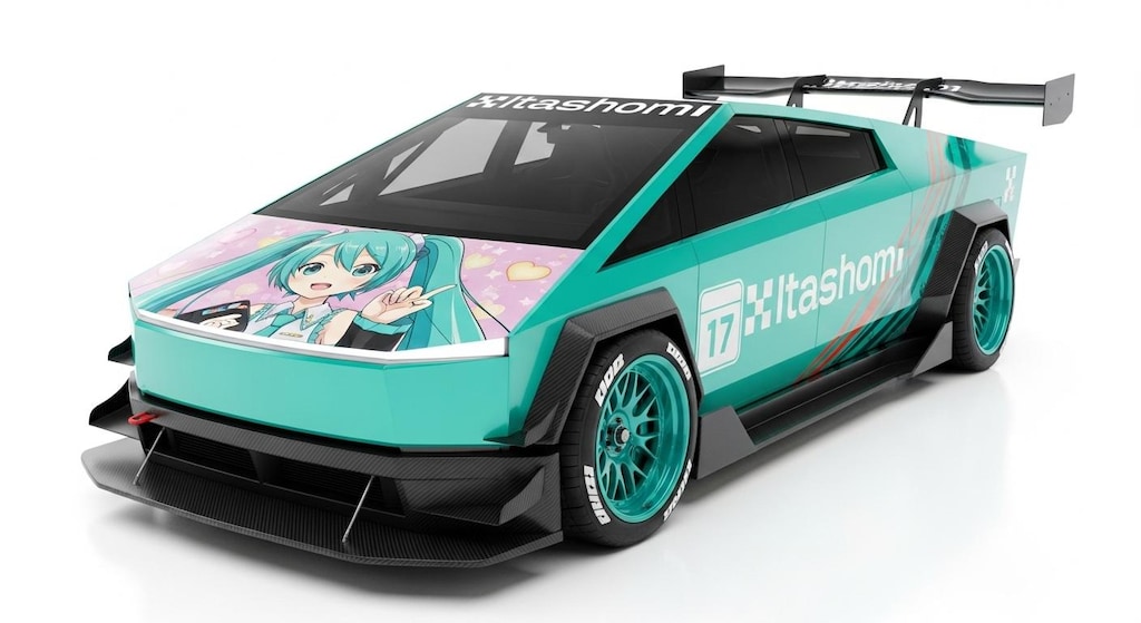 テスラサイバートラック初音ミクレーシングカー