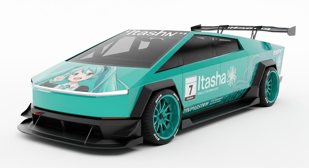 テスラサイバートラック初音ミクレーシングカー