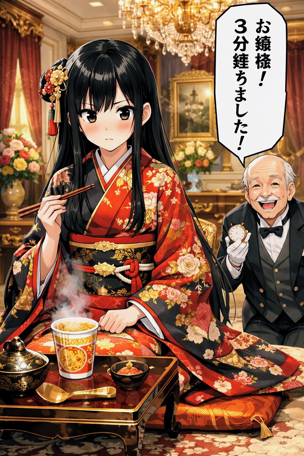 初めての、カップ麺お嬢様お姉やん🍜