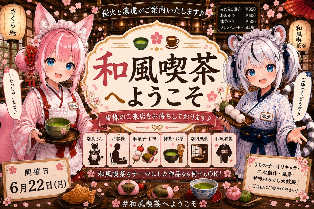 6/22~ 企画【和風喫茶へようこそ♪】開催します！